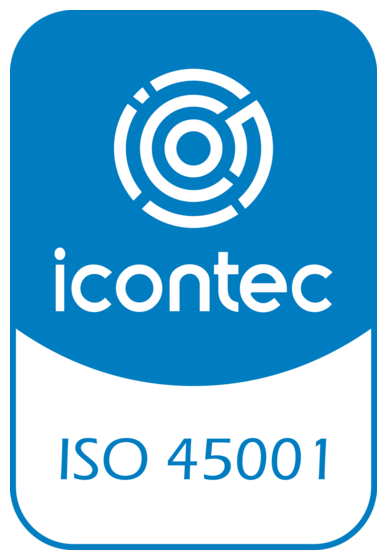 Sello oficial Icontec de certificación ISO 45001