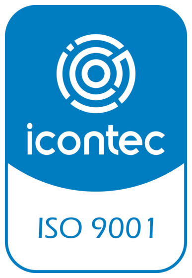 Sello oficial Icontec de certificación ISO 9001